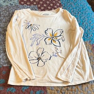 OshKosh B'gosh Cream Floral Long Sleeve Shirt